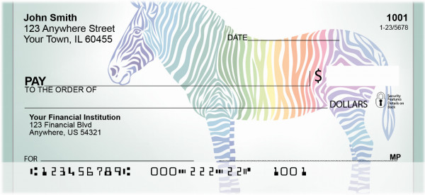 Stripes Of Many Colors Personal Checks | QBD-44