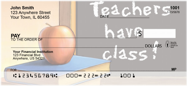 Teachers Have Class Personal Checks | QBD-66
