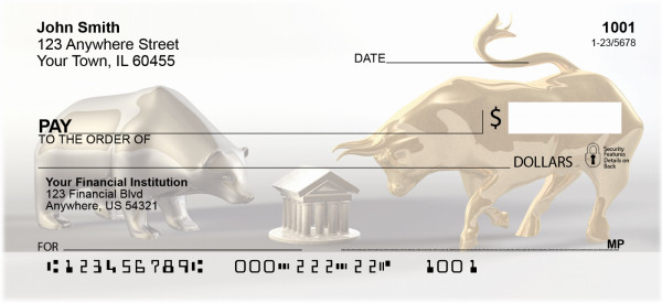 Bull Verses Bear Personal Checks | QBD-73