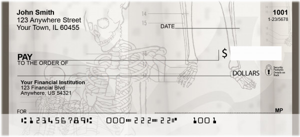 Human Skeletons Personal Checks | QBD-89