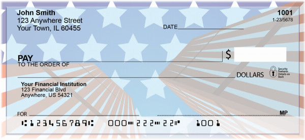 Patriotic Tribute To 9-11 Personal Checks | QBE-03