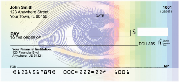 Rainbow Eyes Personal Checks | QBE-24