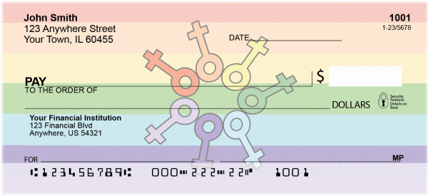Lesbian Flag Personal Checks | QBE-25