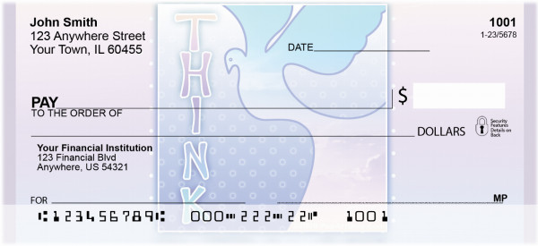 Think Peace Personal Checks | QBE-36