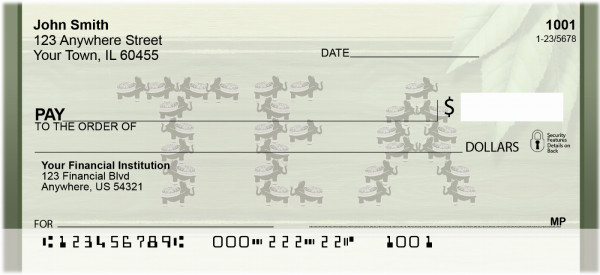 Elephant Tea Party Personal Checks | QBE-37