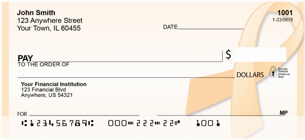 Gold Ribbon Personal Checks | QBE-47