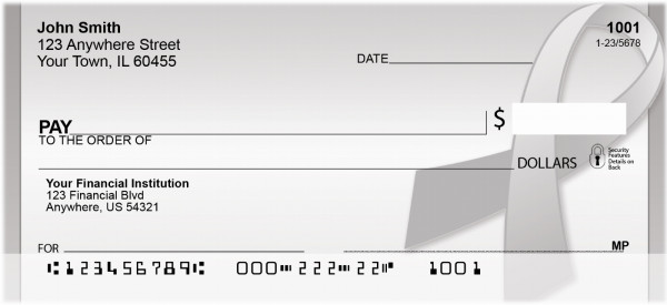 Gray Ribbon Personal Checks | QBE-50