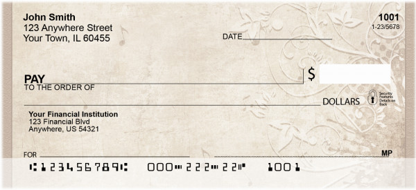 Musical Grunge Garden Personal Checks | QBE-75