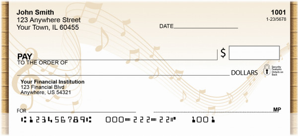 Golden Music Personal Checks | QBE-77