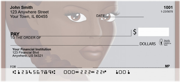 Ebony Eyes Personal Checks | QBF-08