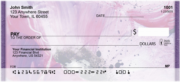 Splashes Of Lavender Personal Checks | QBG-21