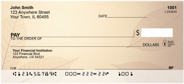 Golden Leaves Personal Checks | QBG-52