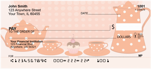 Tea Party Fun Personal Checks | QBH-41