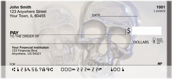 Shining Skulls Personal Checks | QBI-09