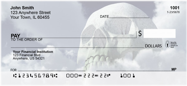 Skulls Looming from Land And Sea Personal Checks | QBI-10