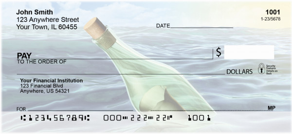 Message In A Bottle Personal Checks | QBI-17