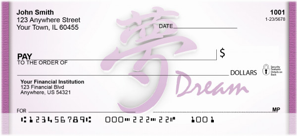 Asian Dream Personal Checks | QBI-25