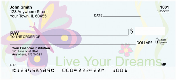 Live Your Dreams Personal Checks | QBI-72
