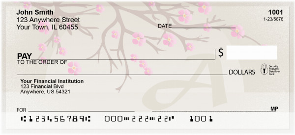 Cherry Blossom Serenity - A Monogram Checks | QBJ-59
