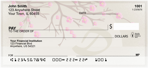 Cherry Blossom Serenity - D Monogram Checks | QBJ-62