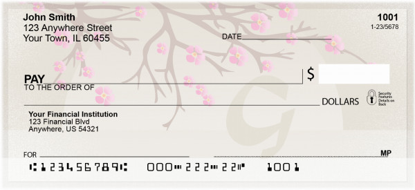 Cherry Blossom Serenity - G Monogram Checks | QBJ-65