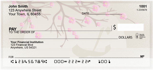 Cherry Blossom Serenity - L Monogram Checks | QBJ-70