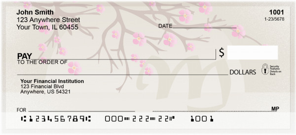Cherry Blossom Serenity - M Monogram Checks | QBJ-71