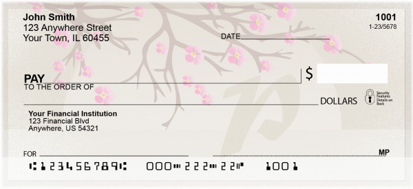 Cherry Blossom Serenity - P Monogram Checks | QBJ-74