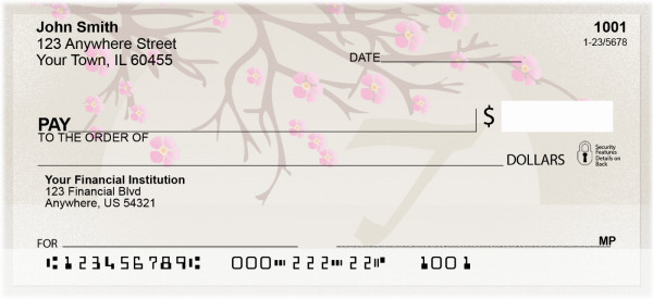 Cherry Blossom Serenity - T Monogram Checks | QBJ-78