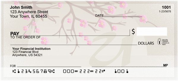 Cherry Blossom Serenity - U Monogram Checks | QBJ-79