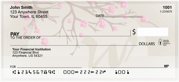 Cherry Blossom Serenity - W Monogram Checks | QBJ-81