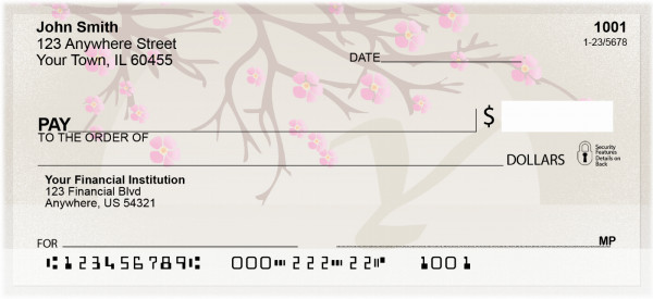 Cherry Blossom Serenity - Y Monogram Checks | QBJ-83
