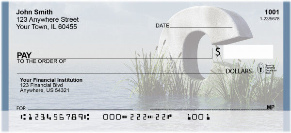 Letter C In The Sea Personal Checks | QBK-40