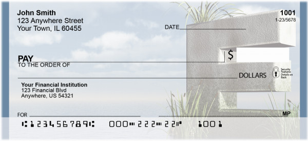 Letter E In The Sea Personal Checks | QBK-42