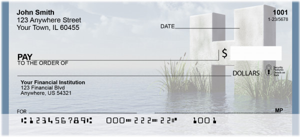 Letter H In The Sea Personal Checks | QBK-44