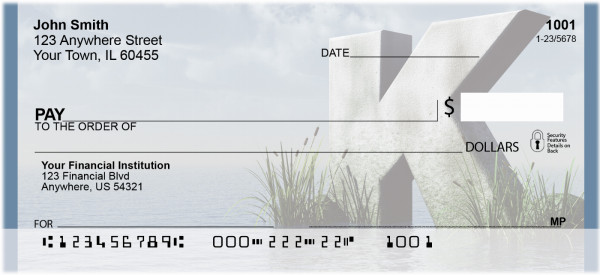 Letter K In The Sea Personal Checks | QBK-45