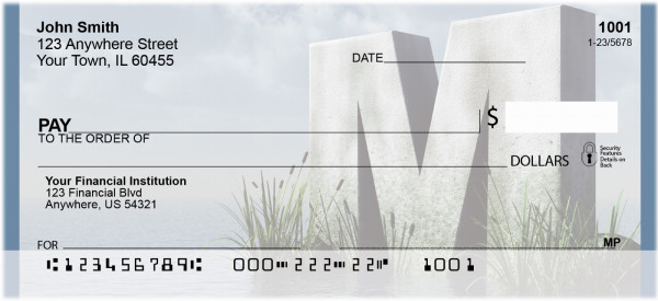 Letter M In The Sea Personal Checks | QBK-47