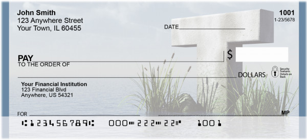 Letter T In The Sea Personal Checks | QBK-53