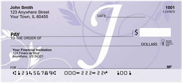 Purple Prosperity -J Personal Checks | QBK-90