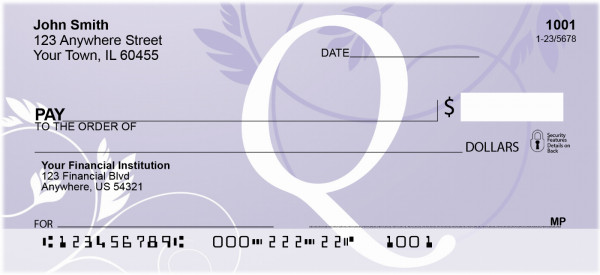 Purple Prosperity -Q Personal Checks | QBK-97