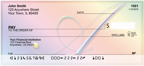 Rainbow Art Monogram - A Personal Checks | QBL-08