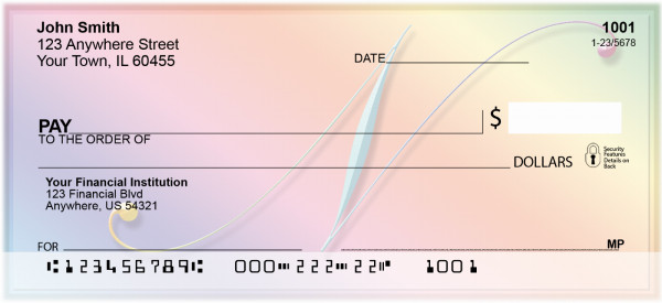 Rainbow Art Monogram - N Personal Checks | QBL-21