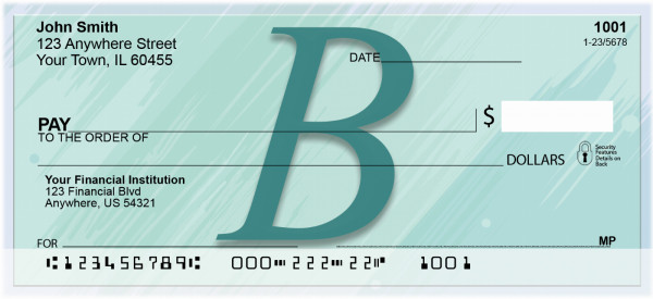 Restoration Monograms - B Personal Checks | QBL-35