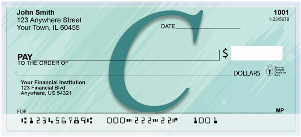 Restoration Monograms - C Personal Checks | QBL-36