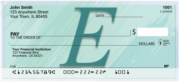 Restoration Monograms - E Personal Checks | QBL-38