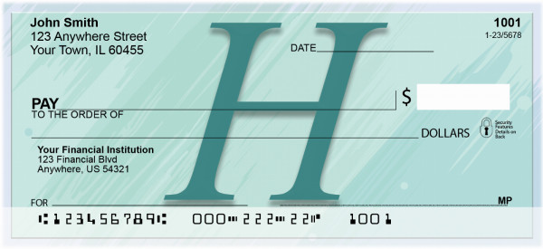 Restoration Monograms - H Personal Checks | QBL-41