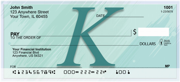 Restoration Monograms - K Personal Checks | QBL-44