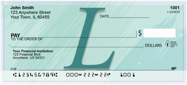 Restoration Monograms - L Personal Checks | QBL-45
