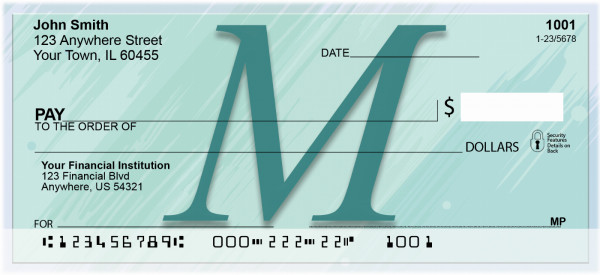 Restoration Monograms - M Personal Checks | QBL-46