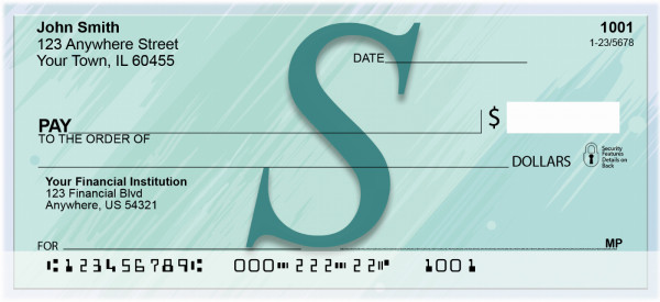 Restoration Monograms - S Personal Checks | QBL-52